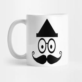 funny face with triangle shaped hat Mug